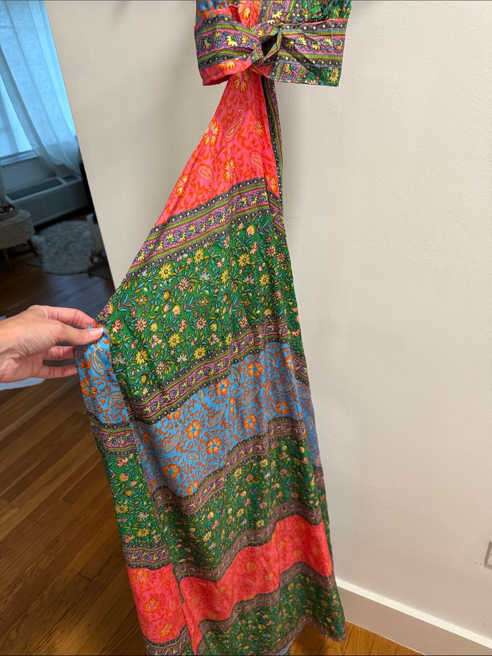 Vibrant Multicolor Halter Maxi Dress - Picture 4 of 4